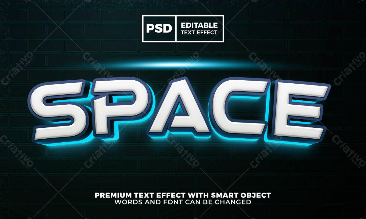 Efeito de Texto Neon para Games PSD Editável