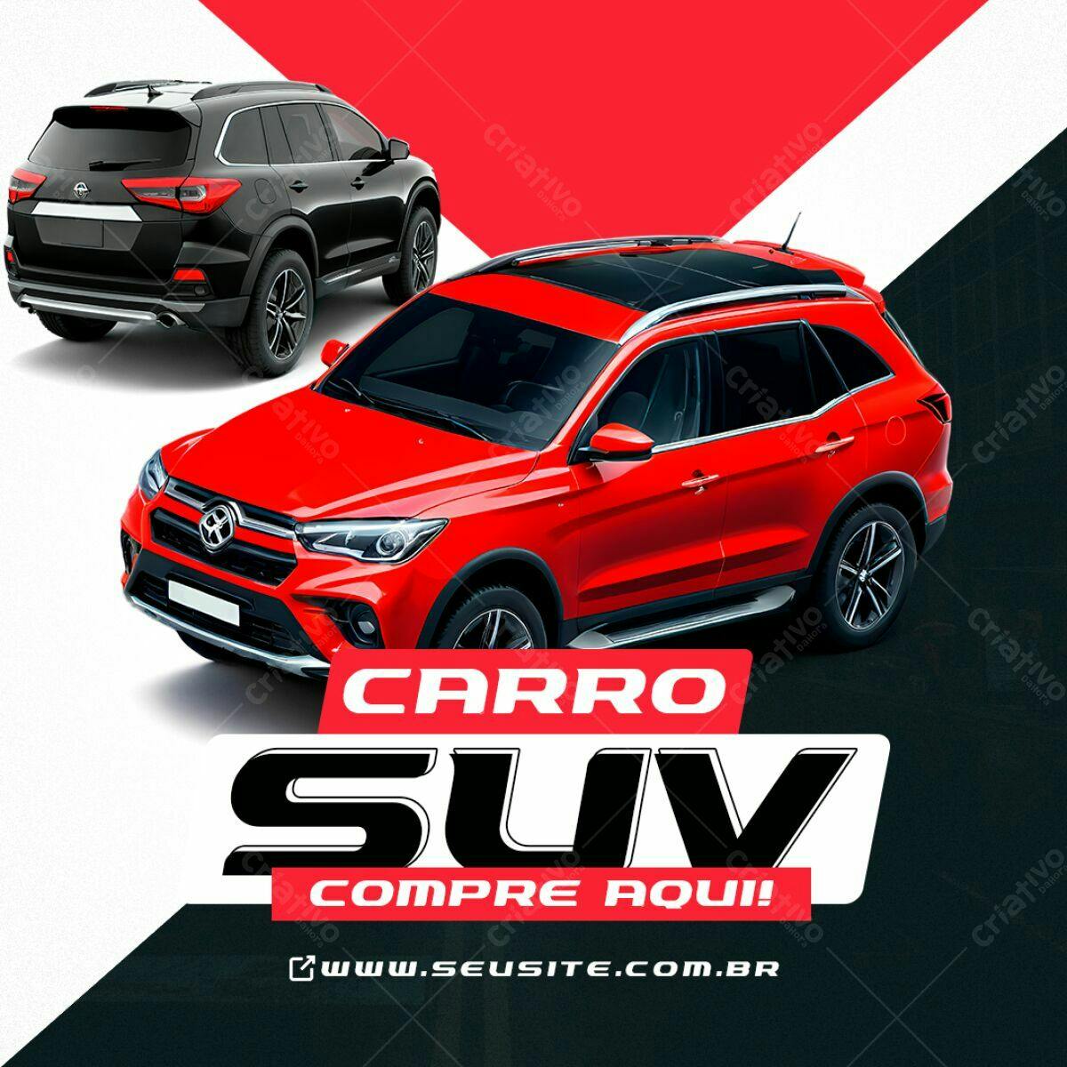 Flyer para Propaganda de Carro SUV PSD Editável