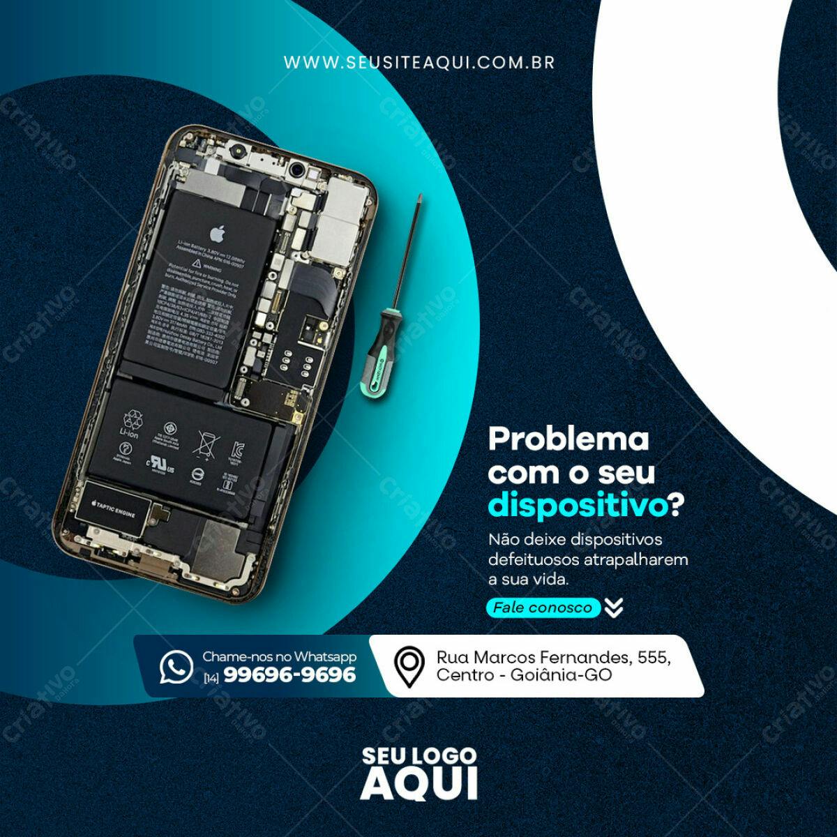 Flyer para Reparo de Celulares PSD Editável