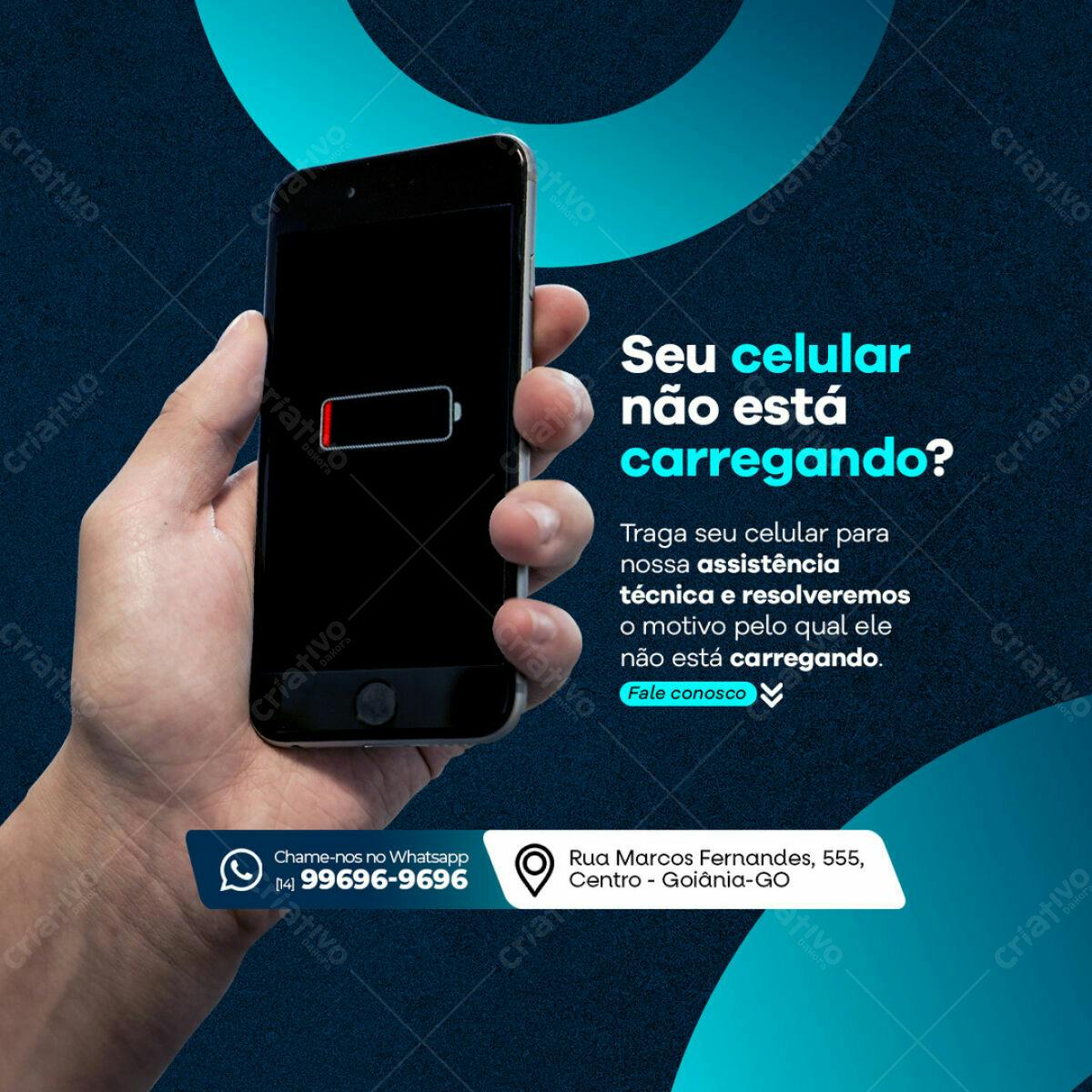 Postagem Instagram Celular sem Carregar PSD Editável