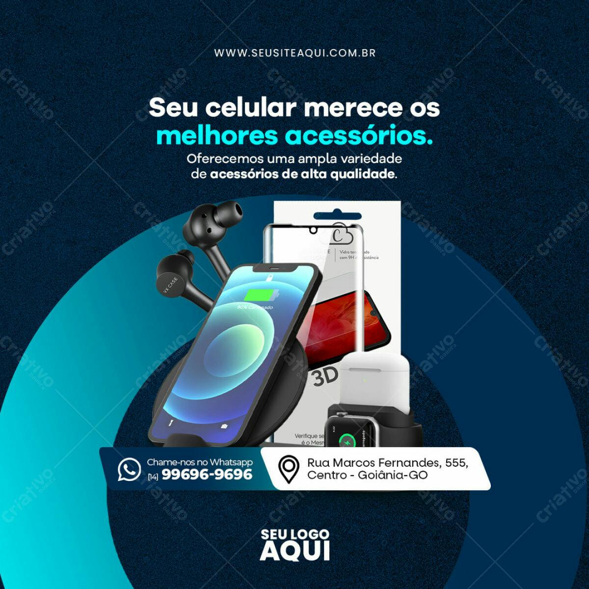 Flyer para Loja de Acessórios Celulares PSD Editável
