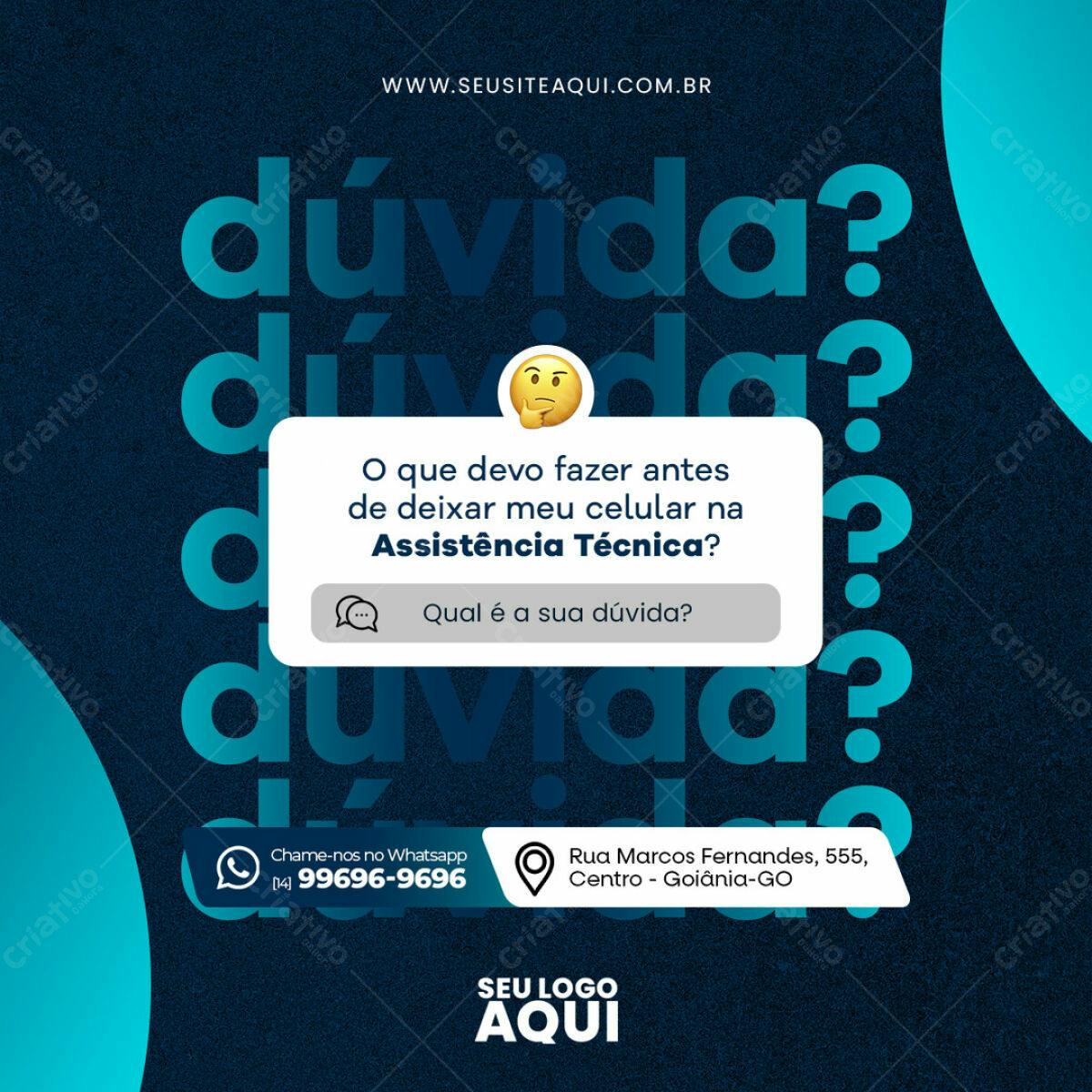 Post para Redes Sociais Assistência Técnica PSD Editável