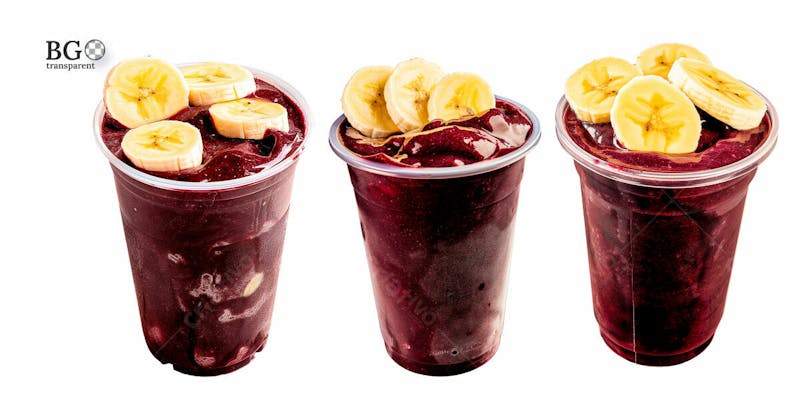 Açaí brasileiro com banana png transparente