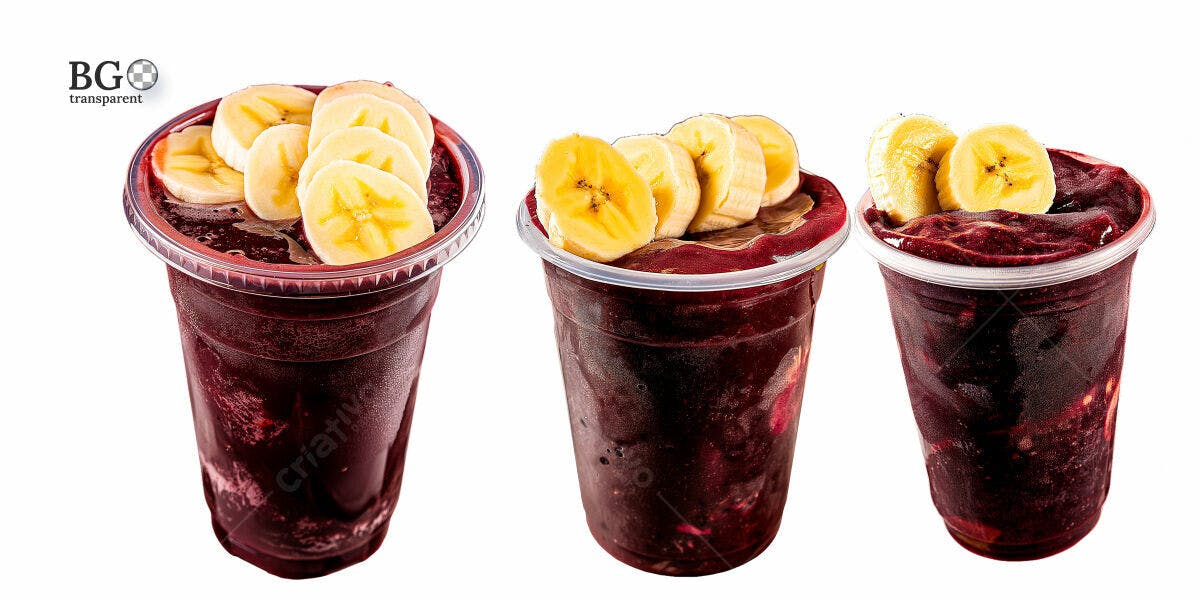 Mockup de Açaí com Banana PSD Editável