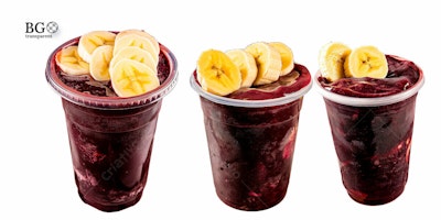 Mockup de Açaí com Banana PSD Editável
