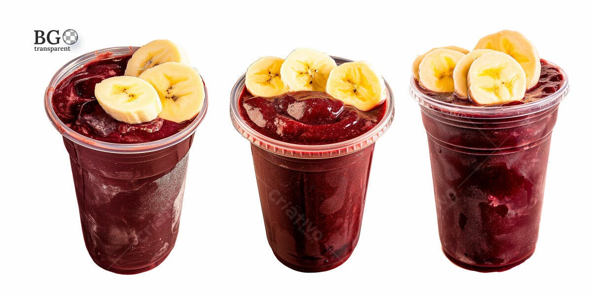 Mockup Açaí com Banana PSD Editável
