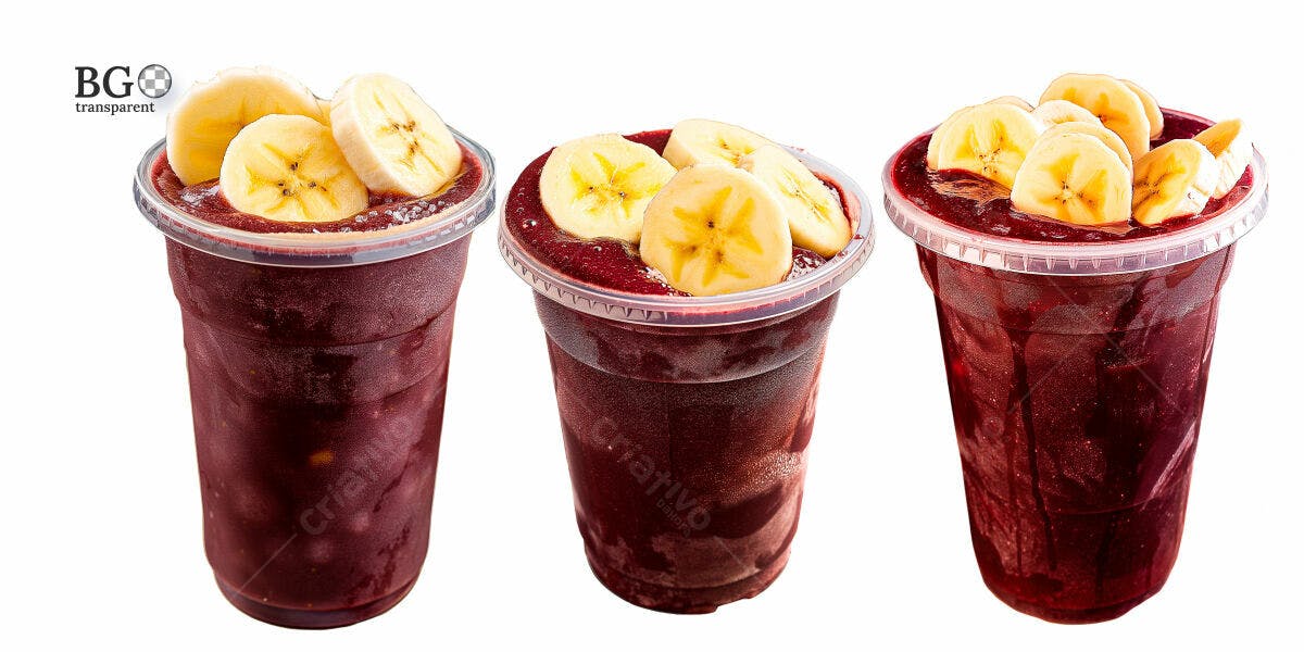Mockup de Açaí com Banana PSD Editável
