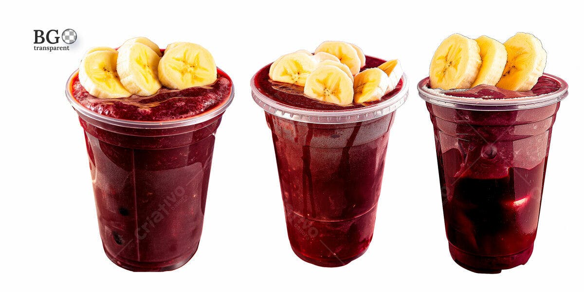Mockup de Açaí com Banana PSD Editável