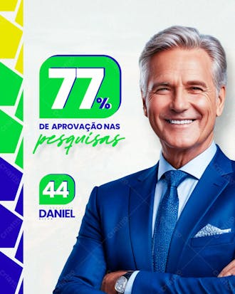 Campanha eleitoral política eleição prefeito vereador feed 77 social media psd editavél