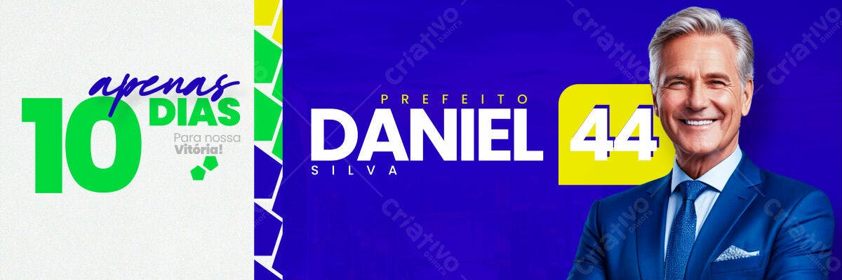 Banner Eleitoral para Prefeito PSD Editável