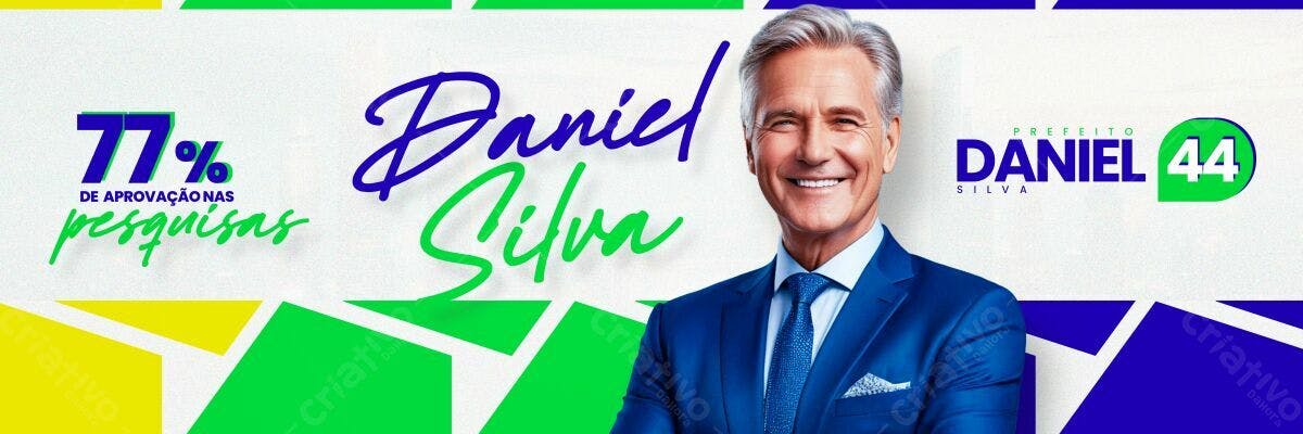 Banner Eleitoral PSD Editável para Campanha Política