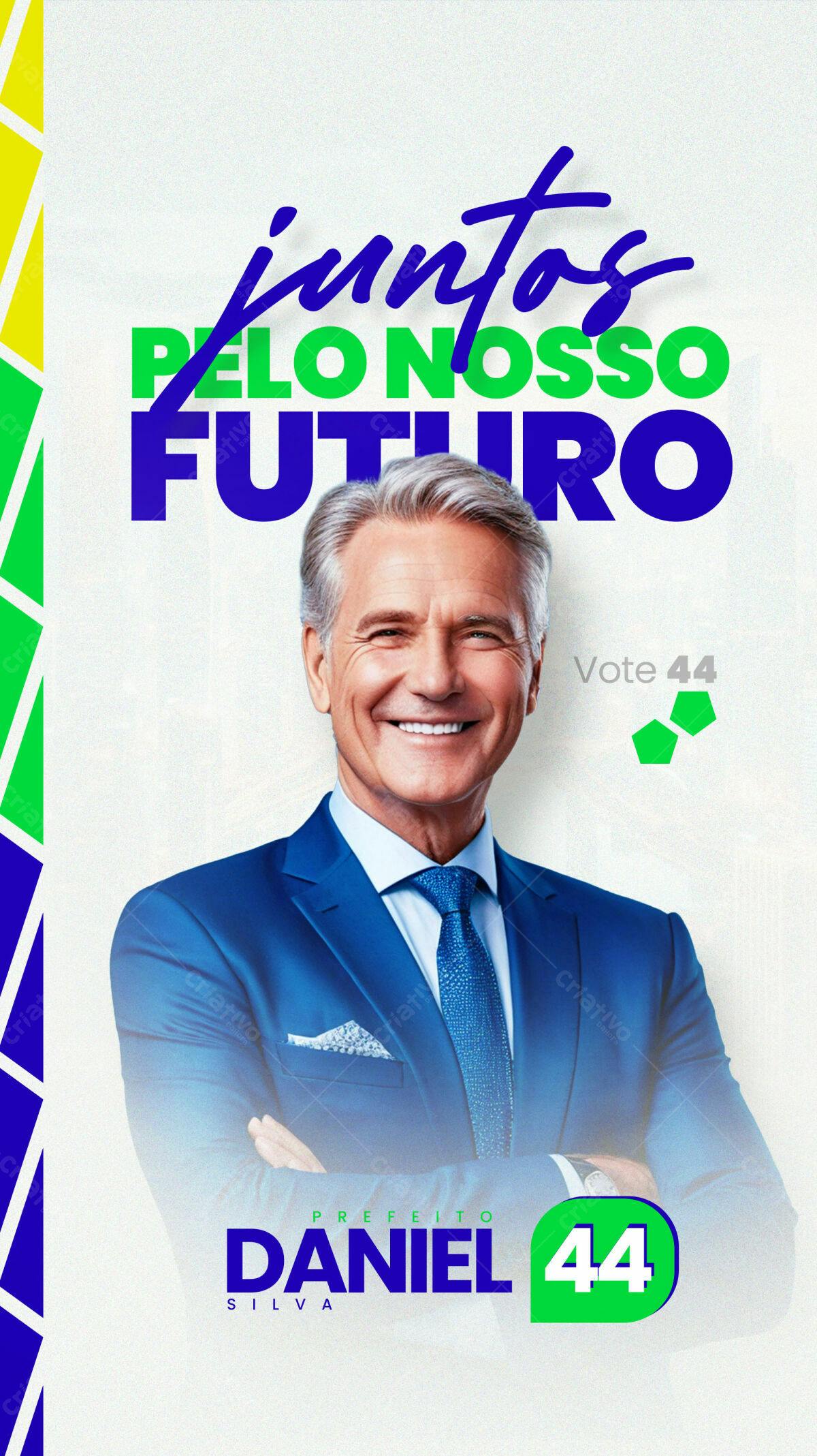 PSD para Campanha Política - Candidato Prefeito PSD Editável