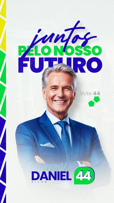 Campanha eleitoral política eleição prefeito vereador stories 1 social media psd editavél