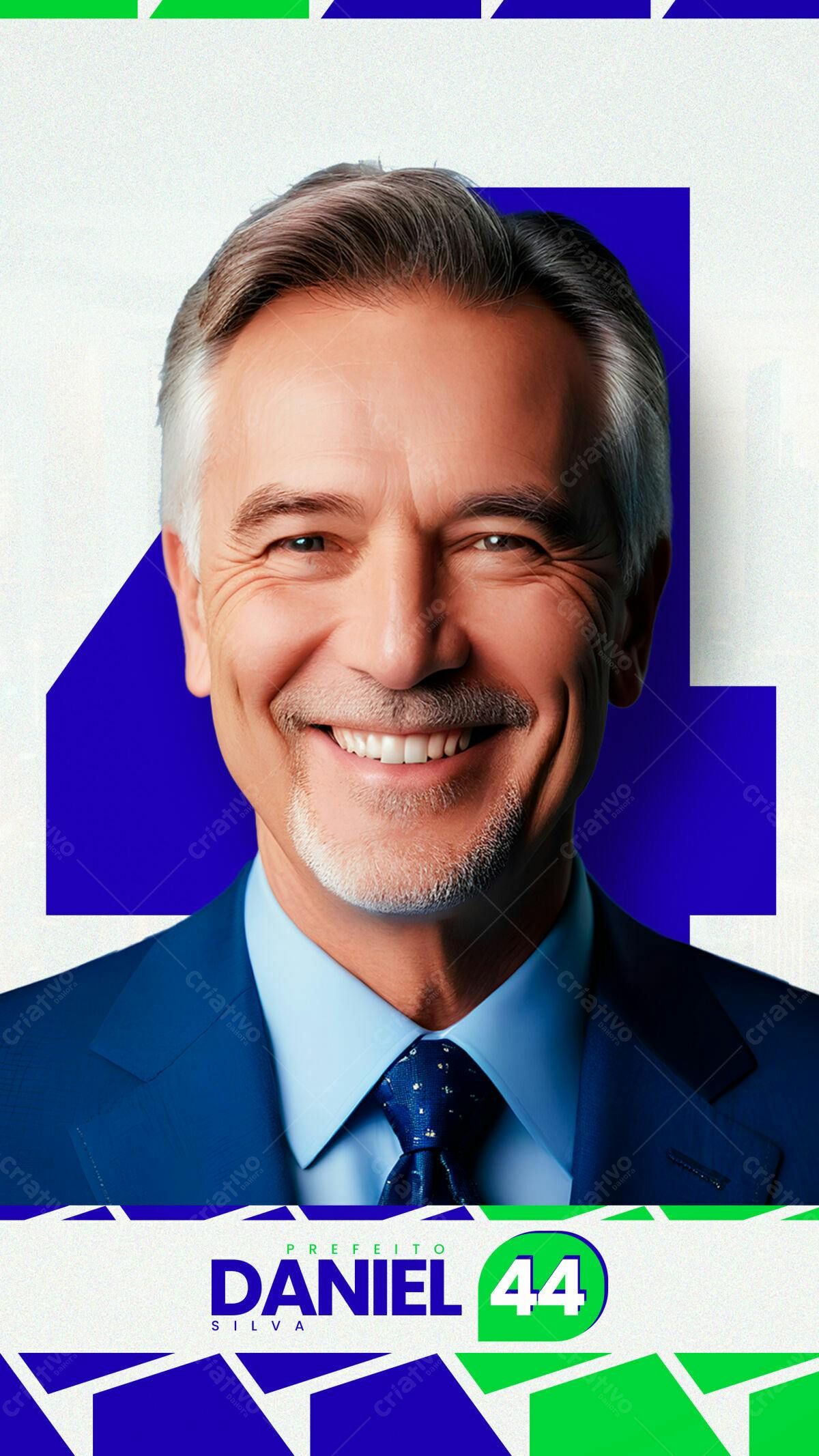 PSD para Campanha Política - Candidato Daniel Silva 44