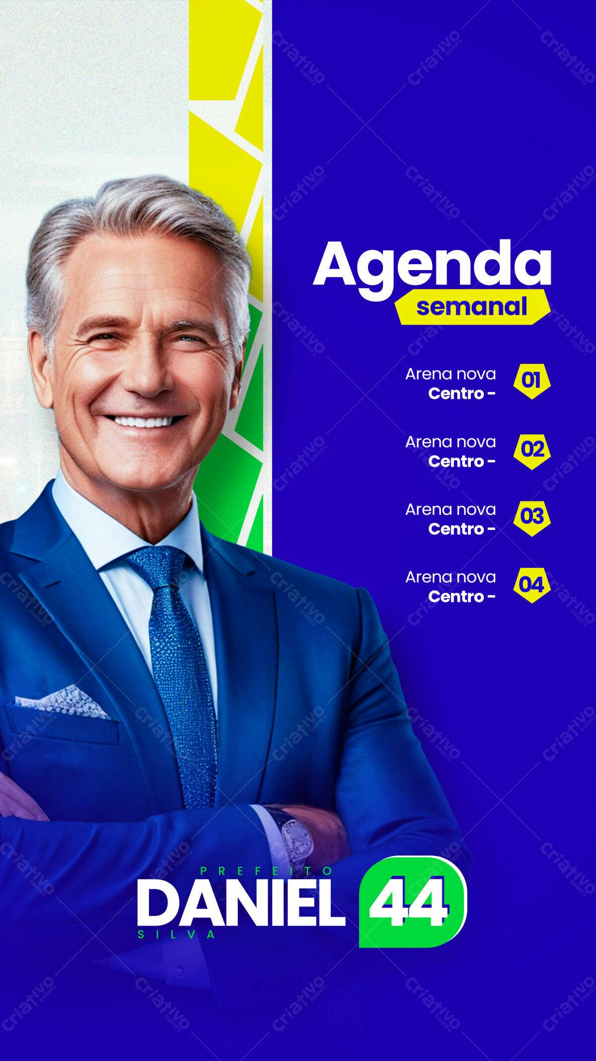Agenda Semanal para Prefeito PSD Editável