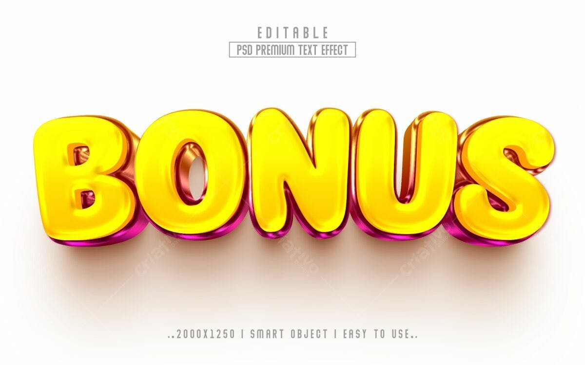 Efeito de Texto Bônus PSD Editável