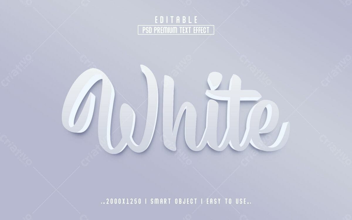 Efeito de Texto PSD Editável para Design Minimalista