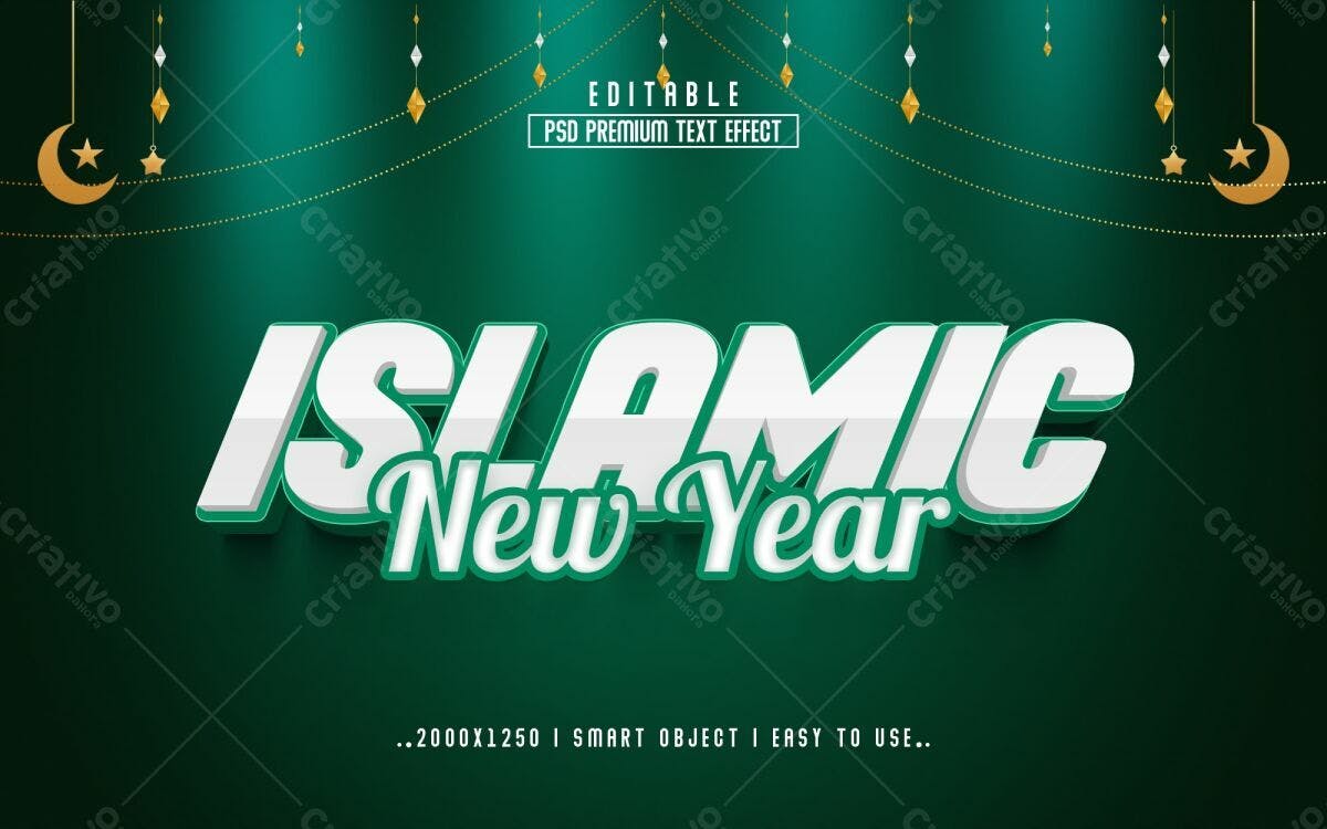Banner Ano Novo Islâmico PSD Editável