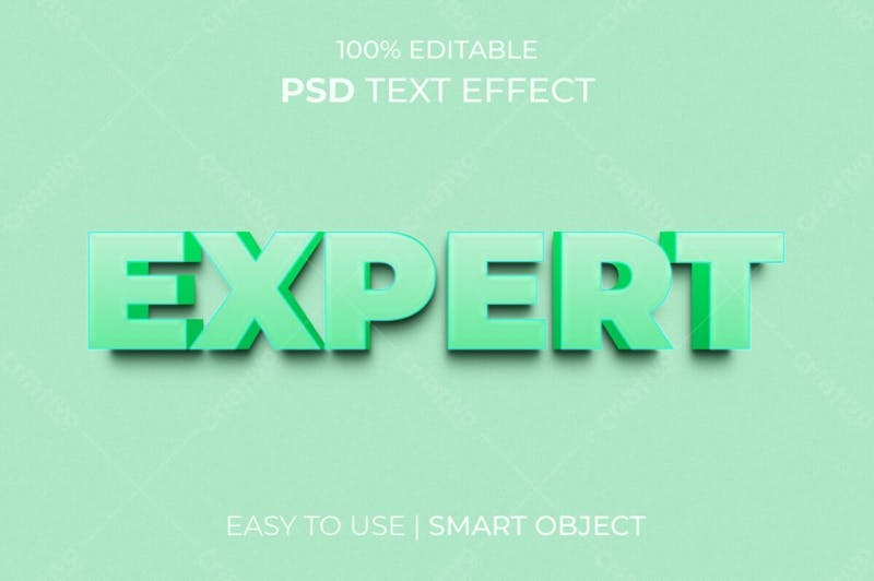 Estilo de efeito de texto psd editável em 3d especialista