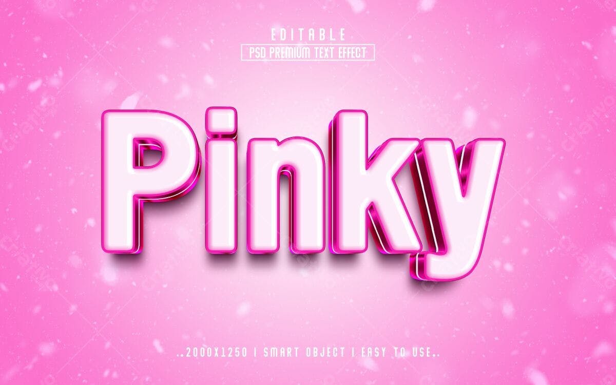 Efeito de Texto Pinky PSD Editável