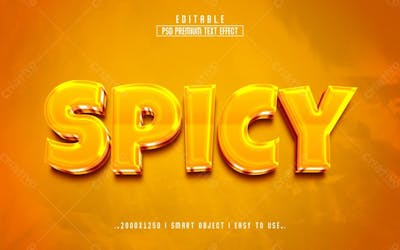 Estilo De Efeito De Texto Psd Editável Em 3D Picante