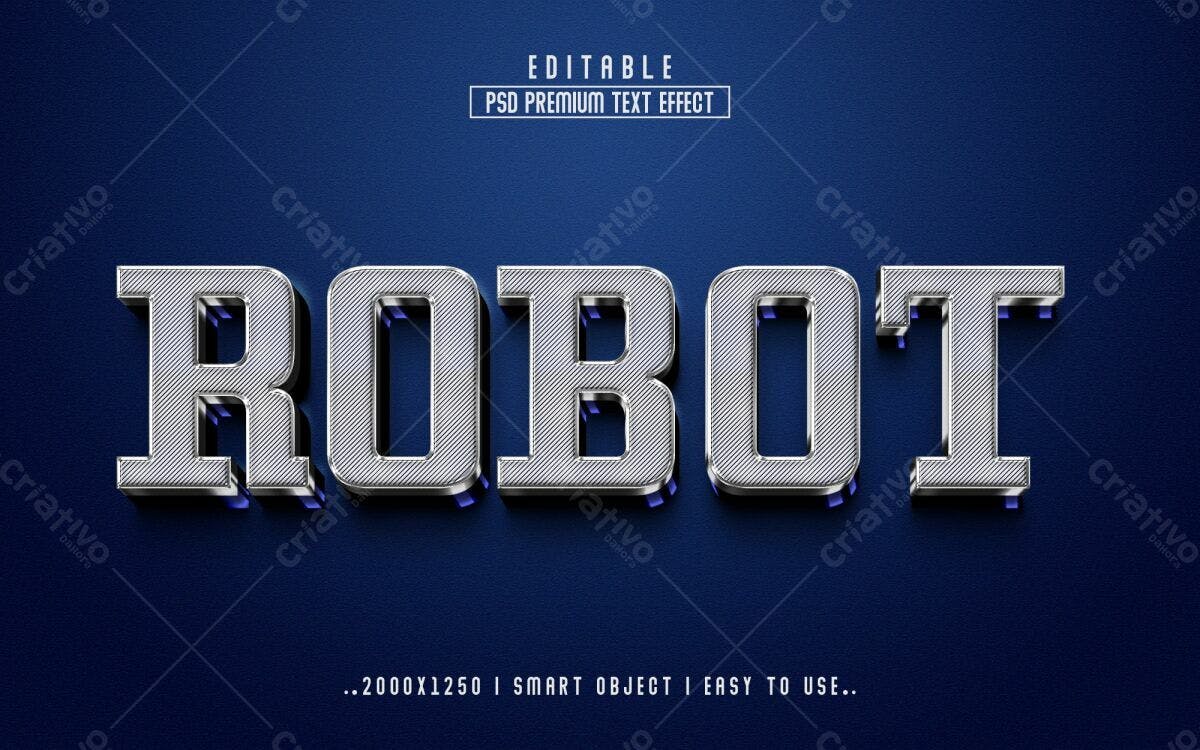 Efeito de Texto ROBOT PSD Editável