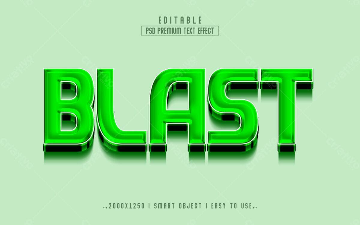 Efeito de Texto PSD para Design Moderno Editável