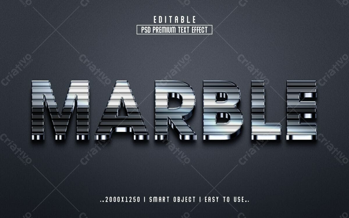Efeito de Texto em PSD para Design Moderno Editável
