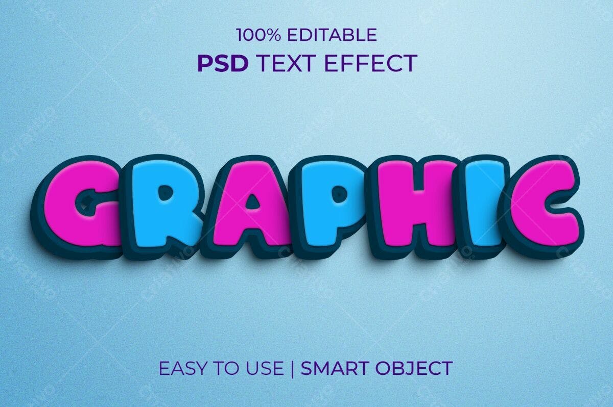 Efeito de Texto Cartoon PSD Editável