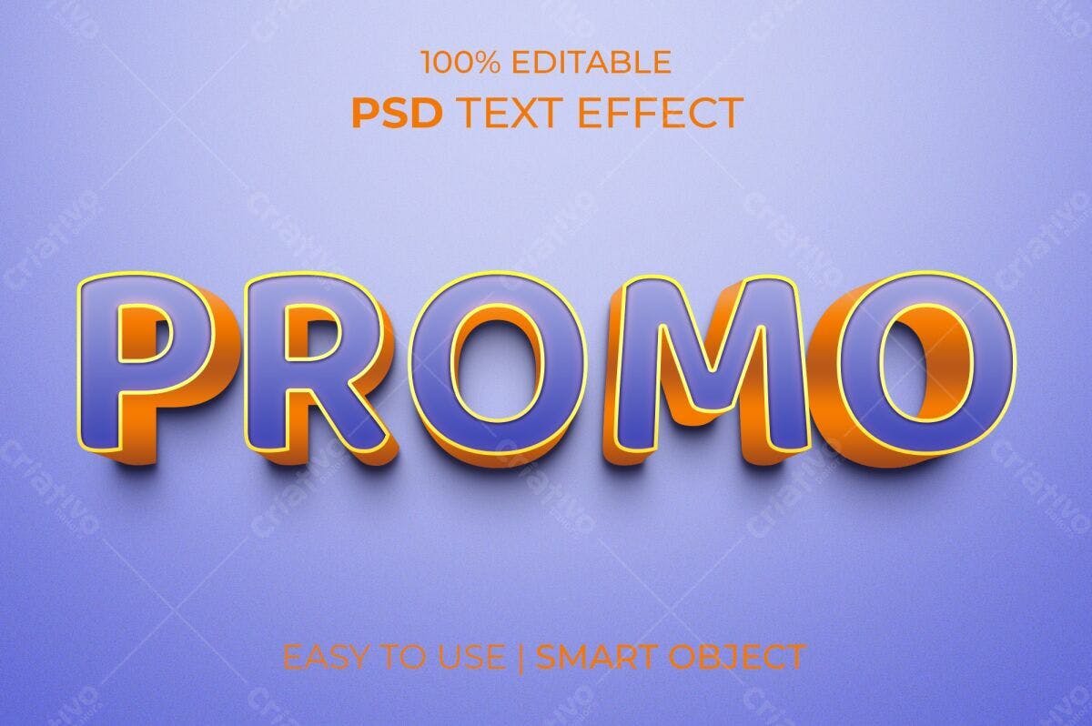 Efeito de Texto PROMO PSD Editável