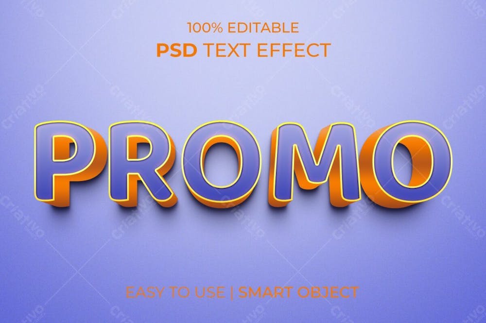 Estilo De Efeito De Texto Psd Editável Promo 3D