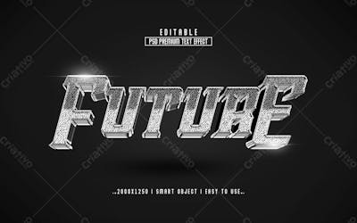 Estilo Futuro De Efeito De Texto Editável Em 3D