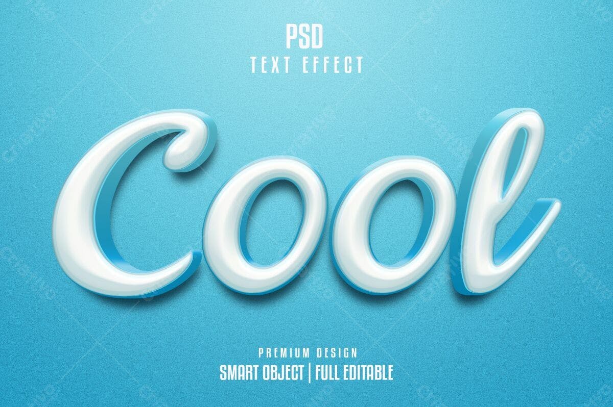 Efeito de Texto Cool PSD Editável