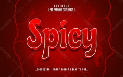 Estilo Moderno Com Efeito De Texto Psd Editável Em 3D Picante