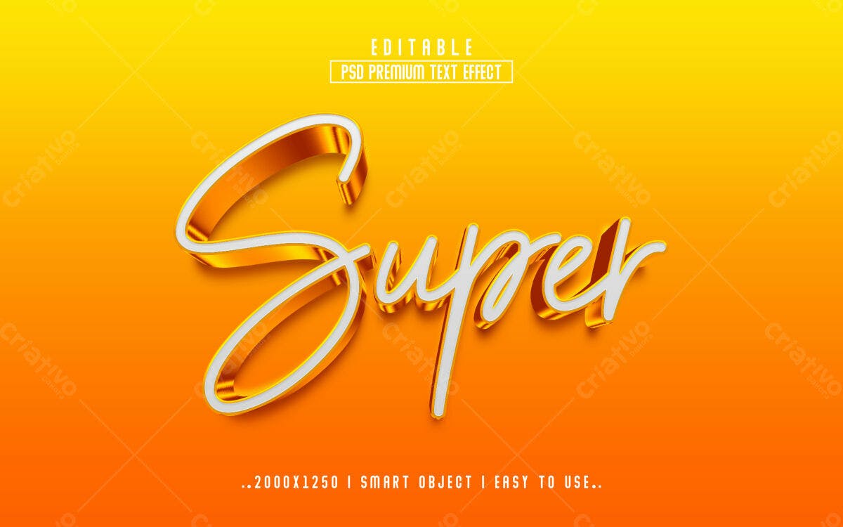 Efeito de Texto PSD Editável para Design Moderno