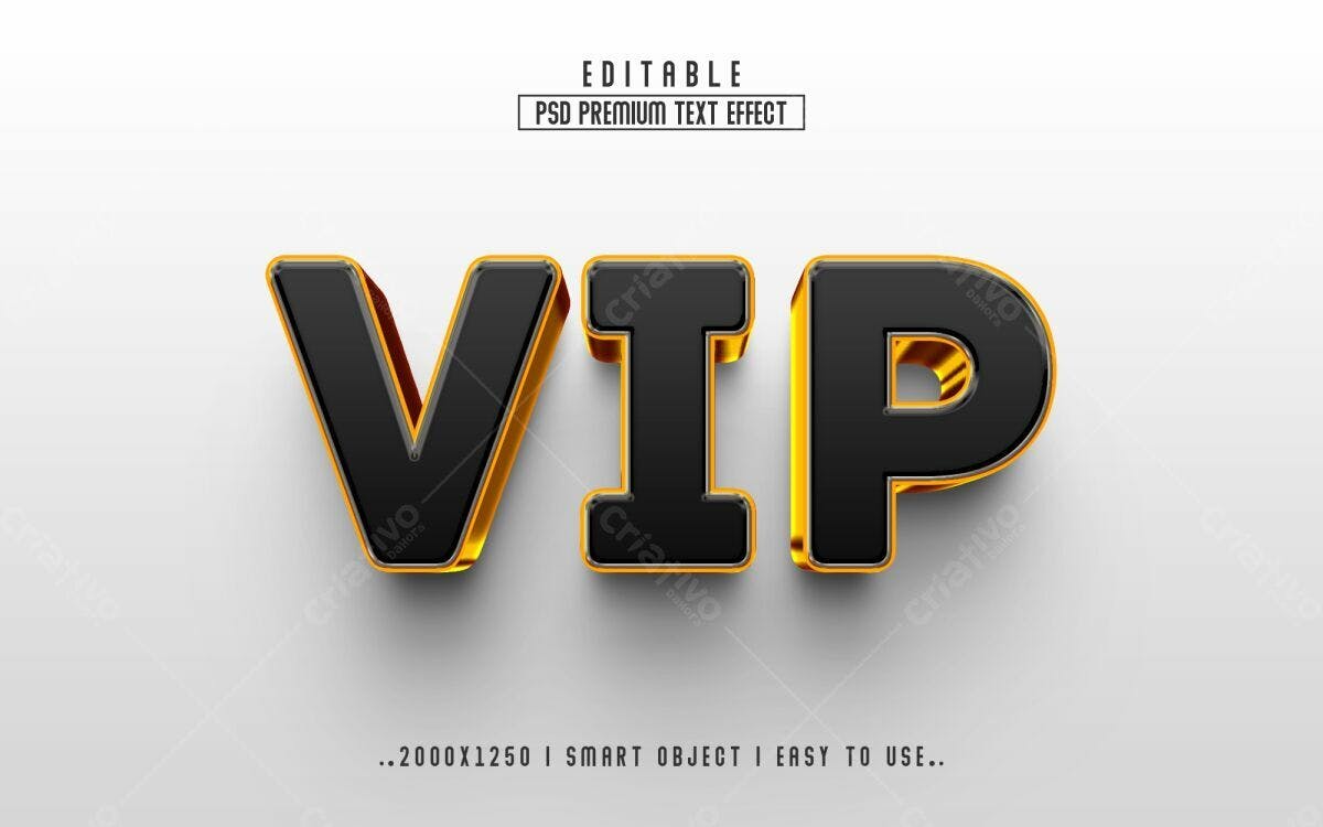Efeito de Texto VIP PSD Editável