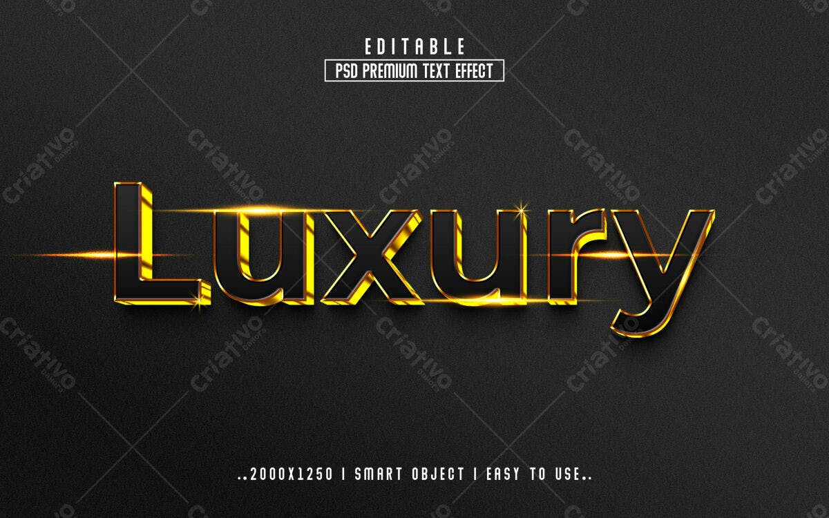 Efeito de Texto Luxo em PSD Editável