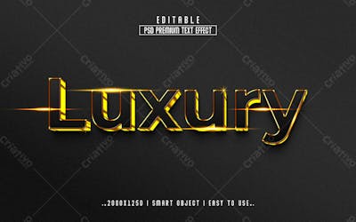 Luxo 3D Editável Efeito De Texto Psd Estilo Moderno