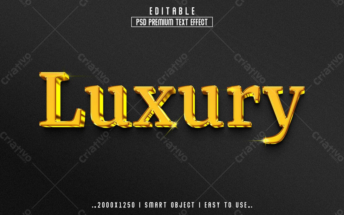 Efeito de Texto Luxo em PSD Editável