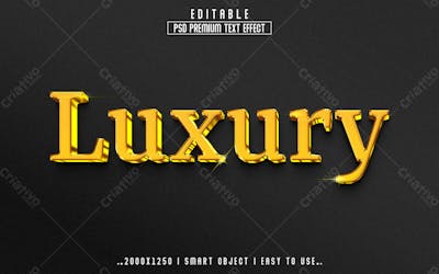 Luxo 3D Editável Efeito De Texto Psd Estilo Moderno