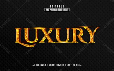Luxo 3D Editável Psd Efeito De Texto Estilo Moderno