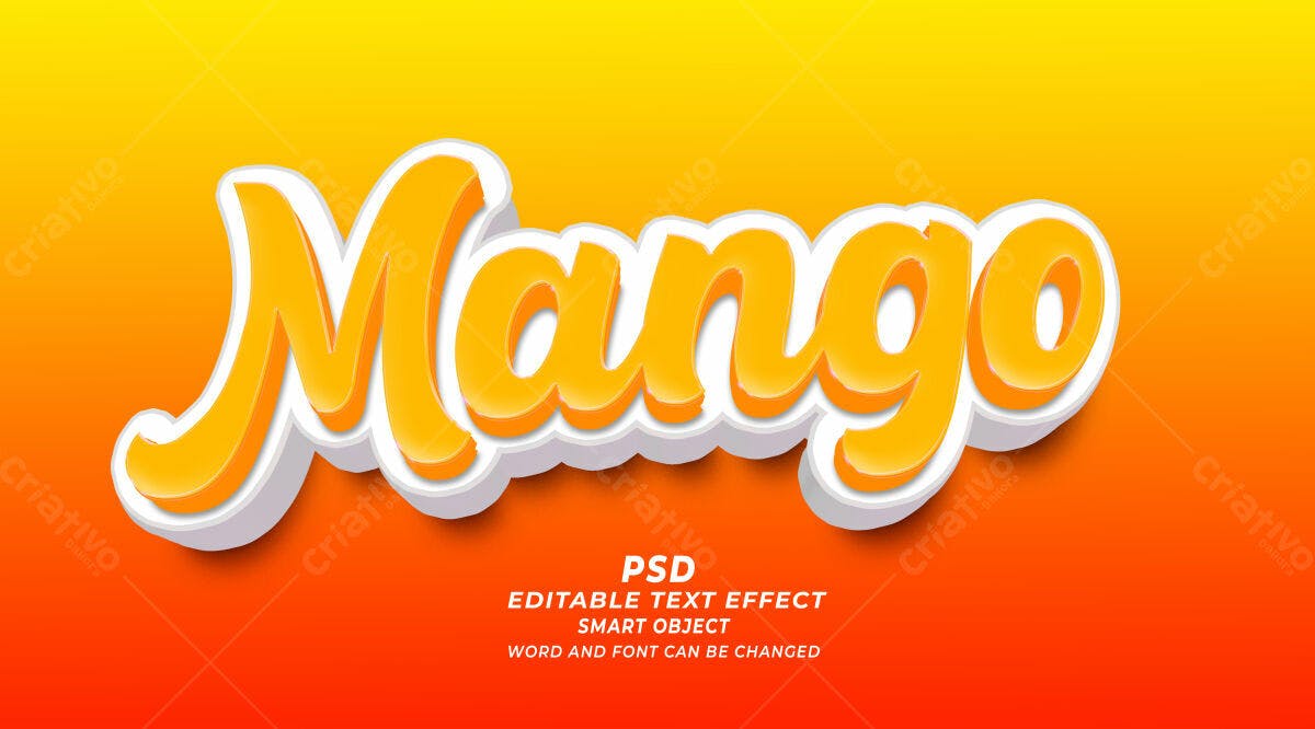 Efeito de Texto Manga PSD Editável