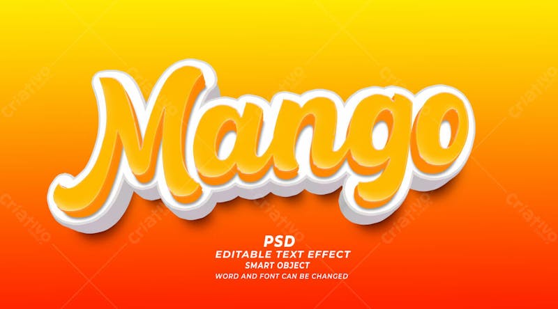 Manga 3d editável psd efeito de texto estilo 9