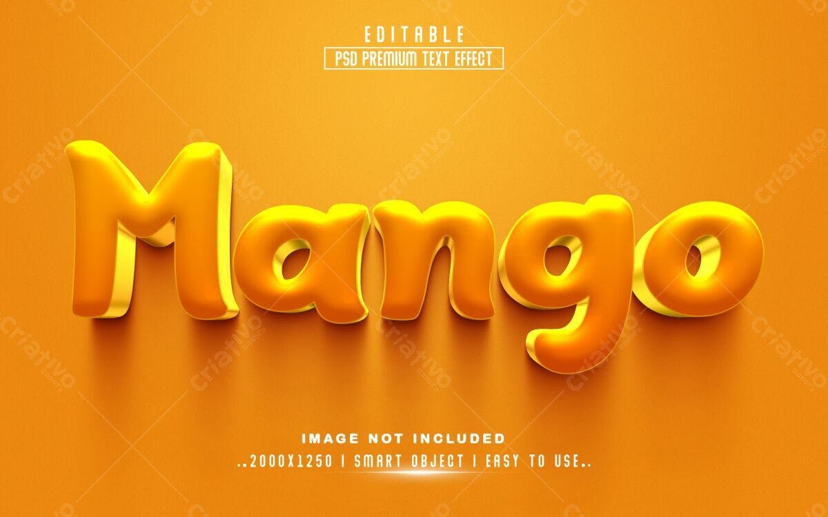 Efeito de Texto Mango PSD Editável