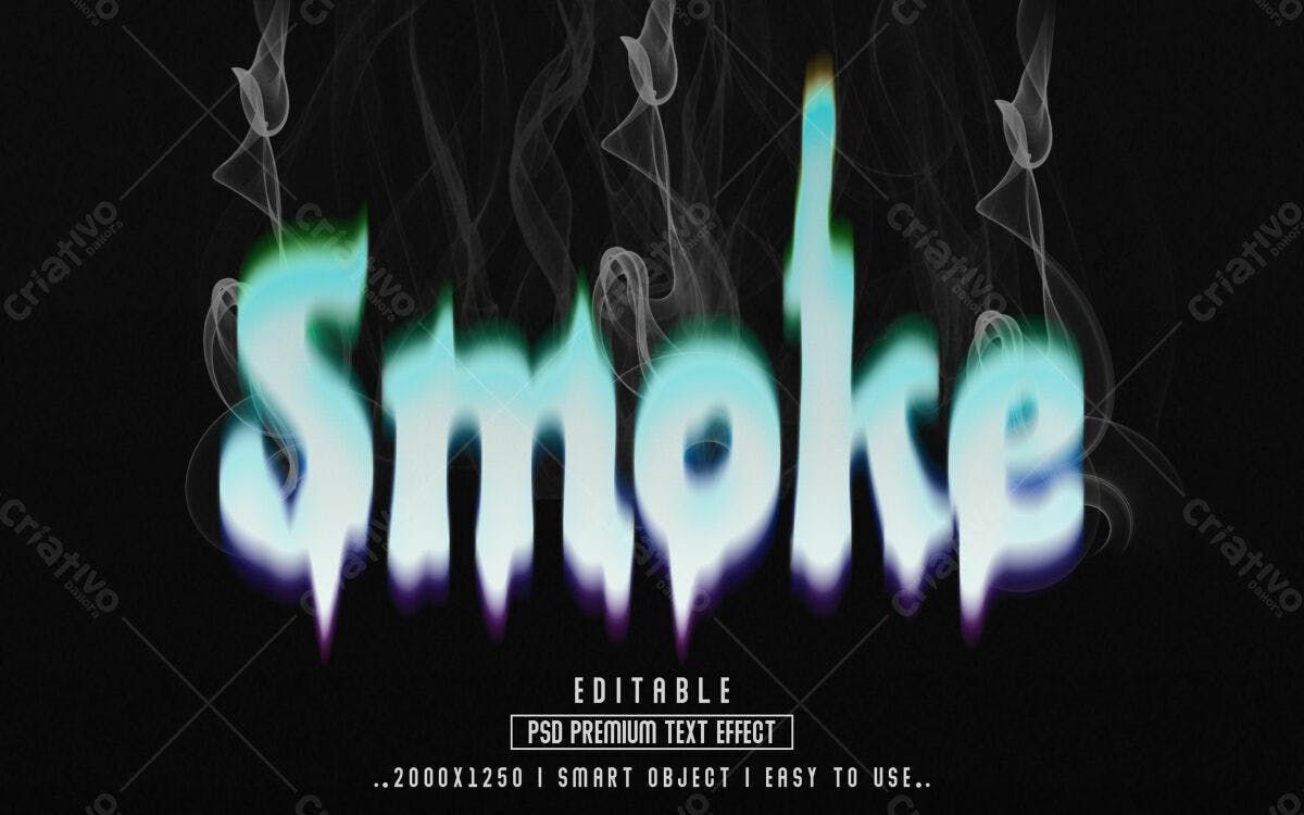 Efeito de Texto PSD Editável para Designs Abstratos