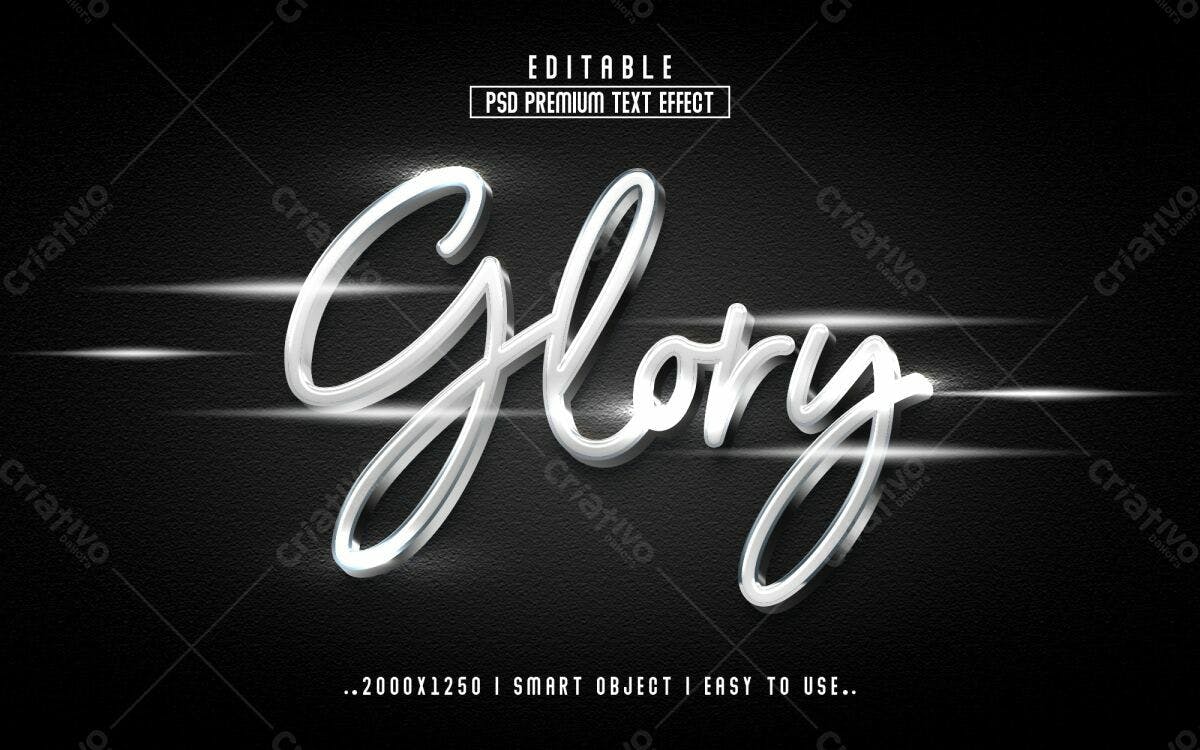 Efeito de Texto Premium PSD Editável