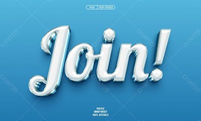 Junte Se Ao Efeito De Texto Editável Em 3D