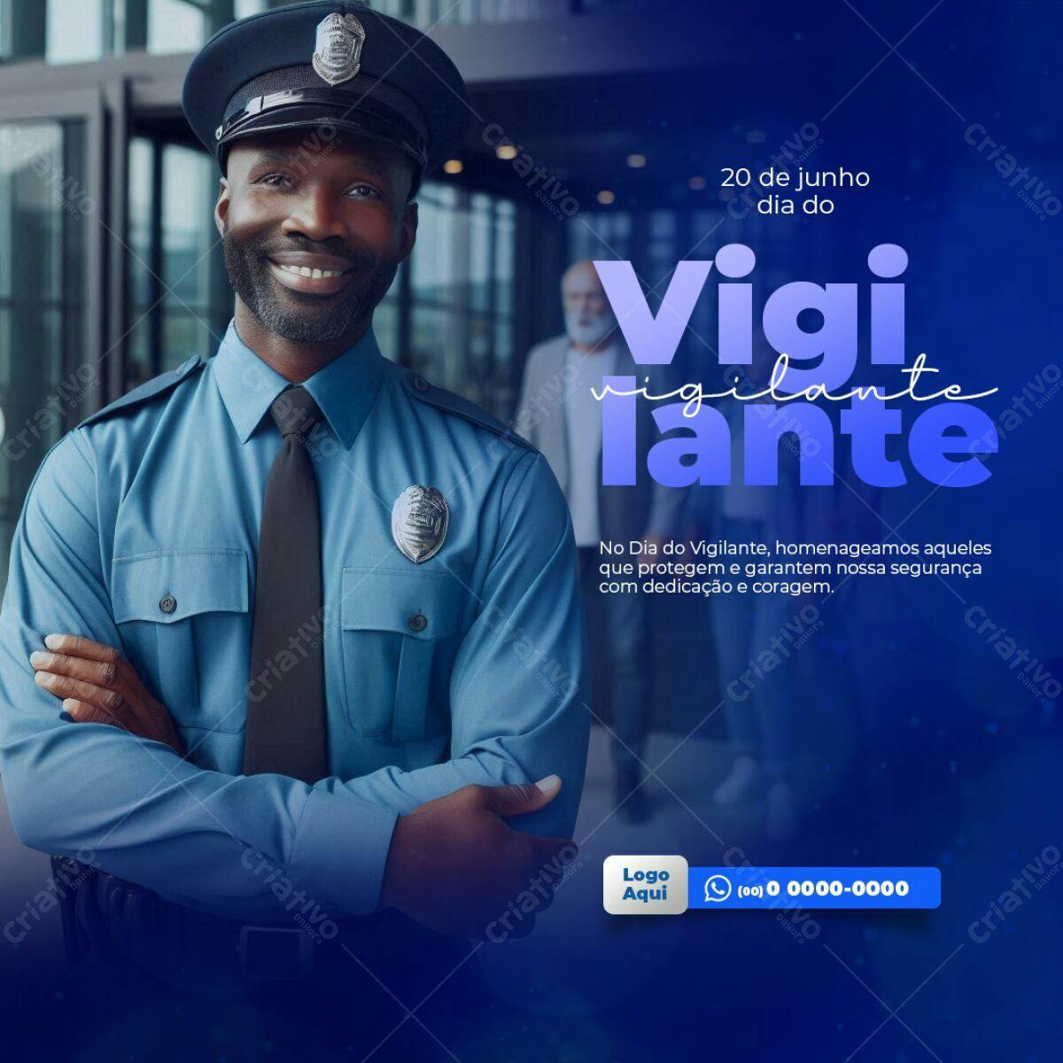 Postagem Dia do Vigilante PSD Editável