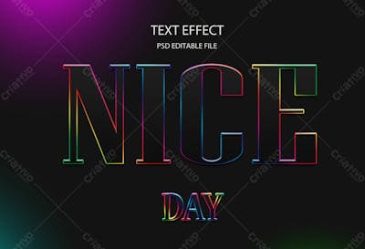Nice Day 3D Editable Psd Text Effect Style
