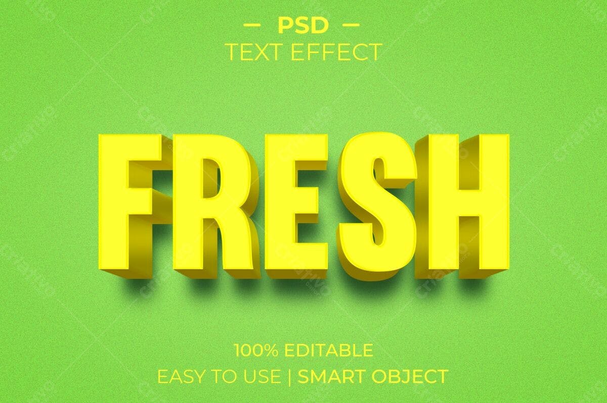 Efeito de Texto Fresh PSD Editável